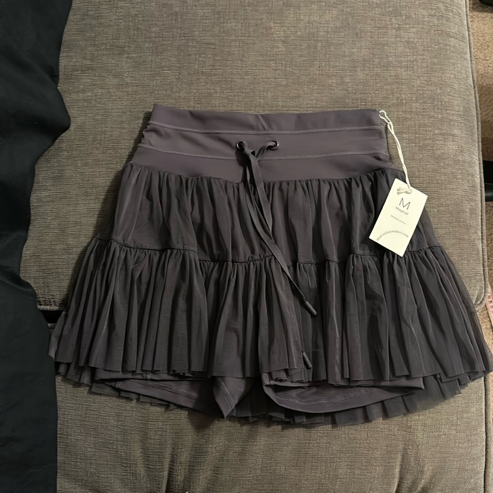 Popflex Pirouette skort in Smoky Grey size M